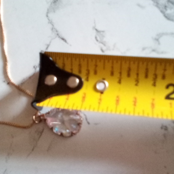 Stunning ALDO Crystal Glass Pendant Necklace on Box Chain Teardrop w/Ext… - Picture 4 of 10